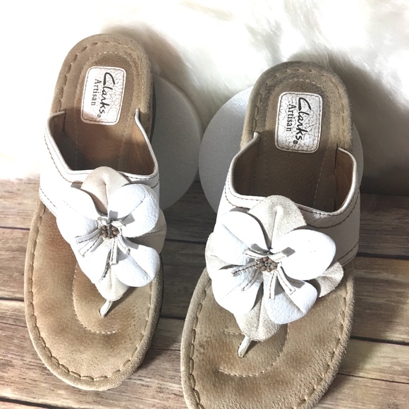 clarks floral sandals